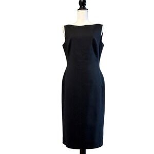 Spiegel Black Sleeveless Sheath Dress Business Career Style K0301 Size 10 LBD